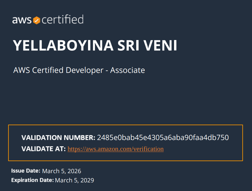 AWS Developer - Associate